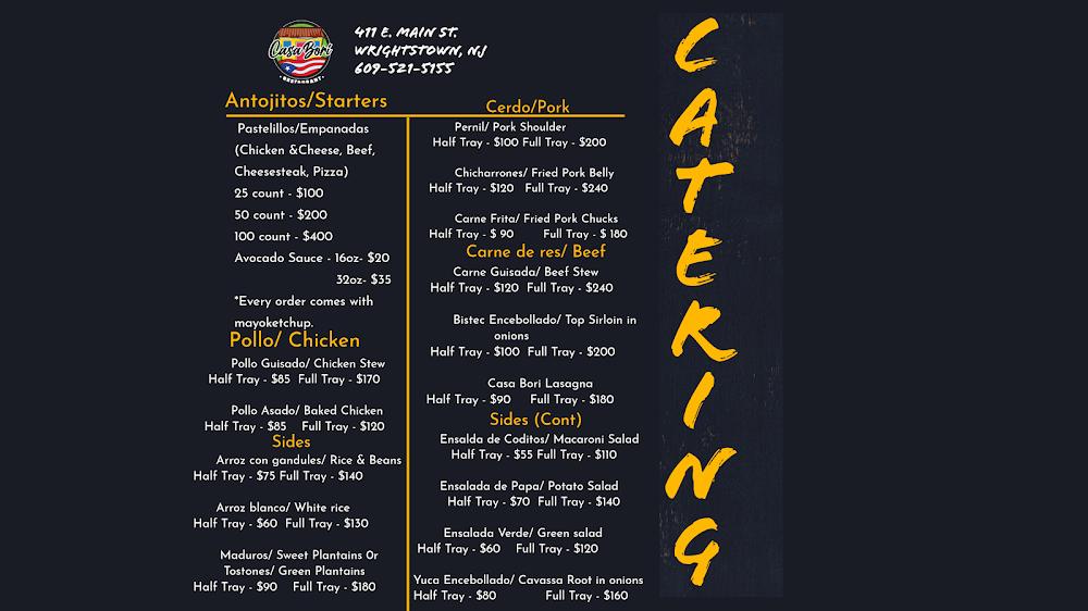 Casa Bori Menu image 2